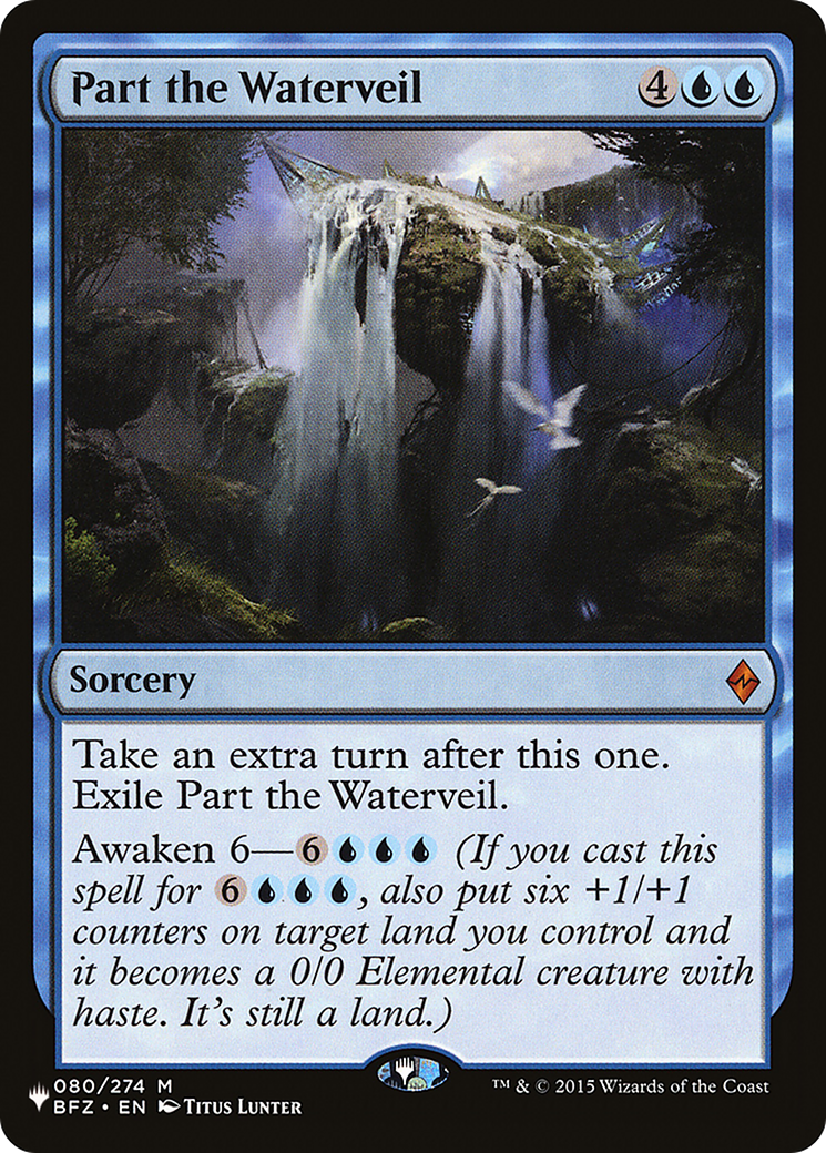 Part the Waterveil [The List Reprints] | Cards and Coasters CA