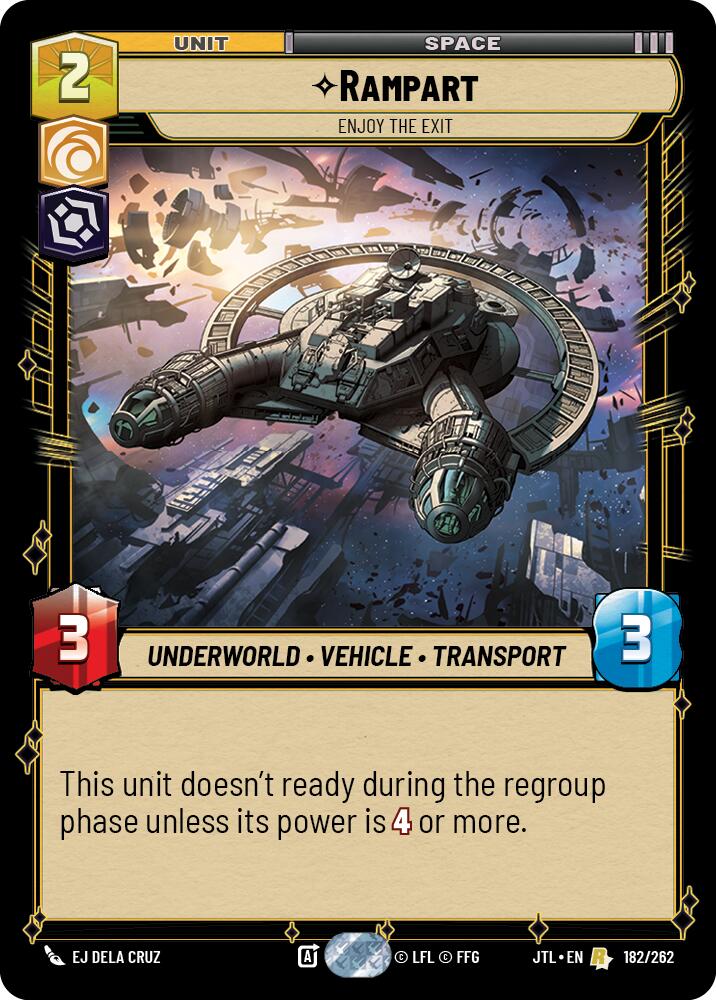 Rampart - Enjoy the Exit (182/262) (182/257) [Jump to Lightspeed] | Cards and Coasters CA