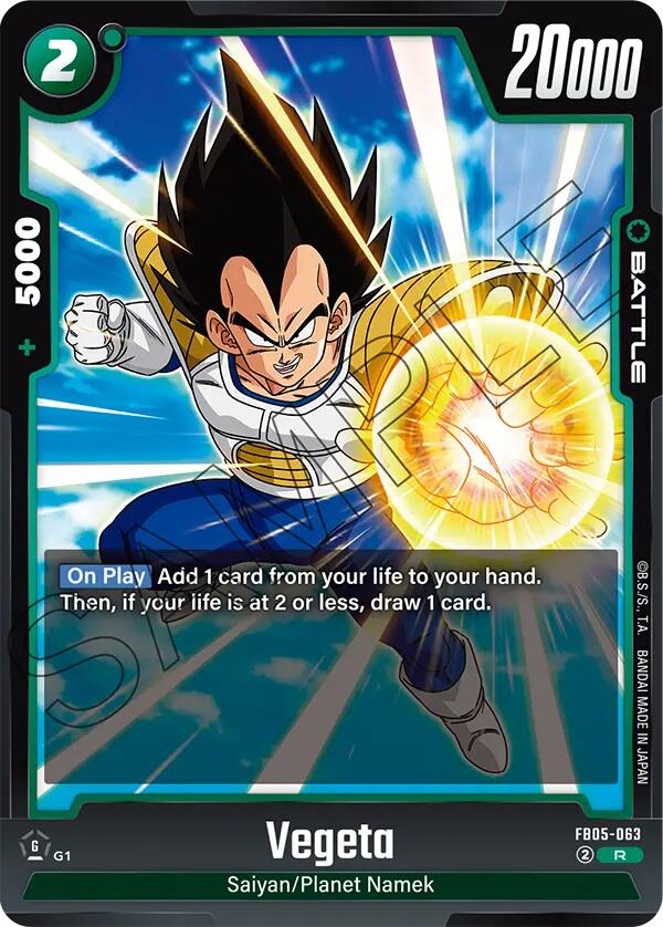 Vegeta (FB05-063) [New Adventure] | Cards and Coasters CA