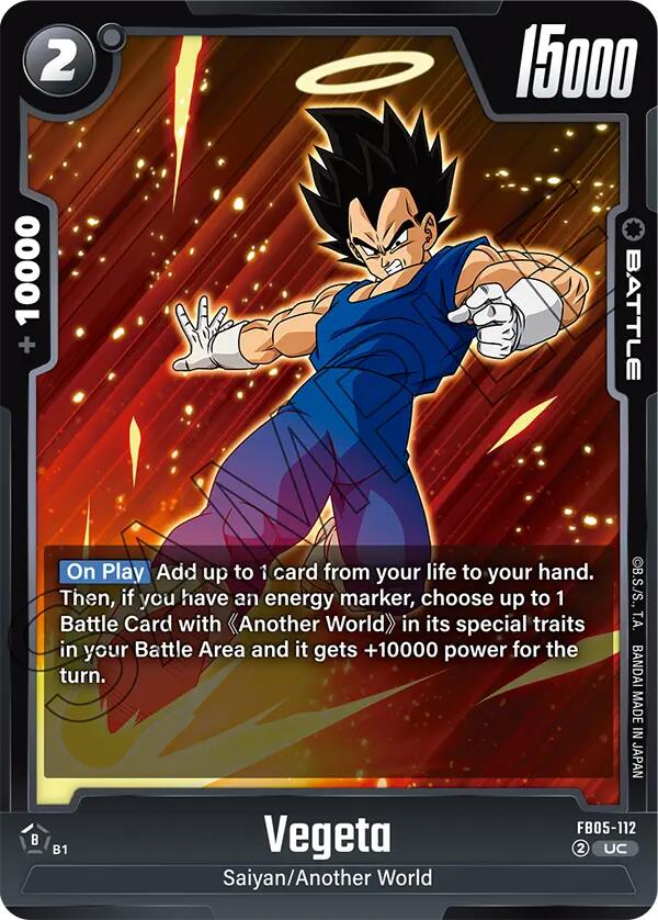Vegeta (FB05-112) [New Adventure] | Cards and Coasters CA