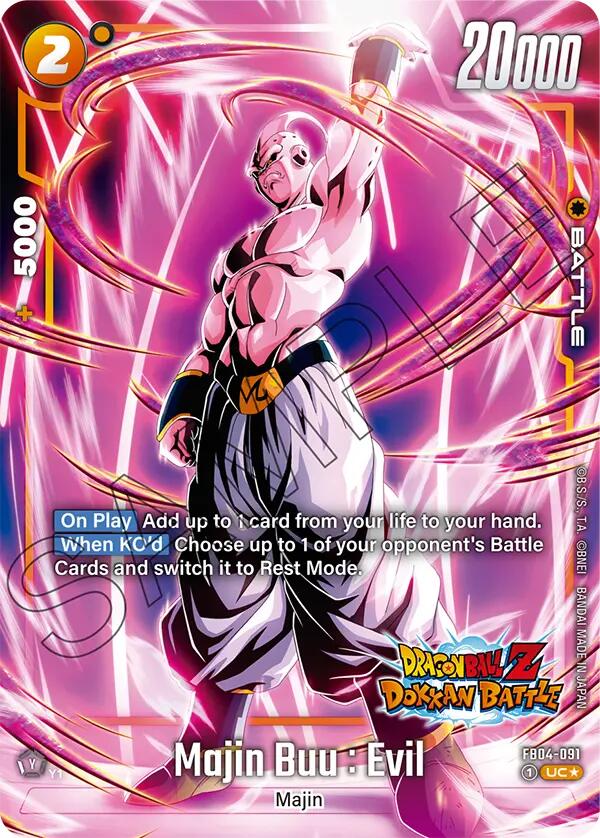 Majin Buu : Evil (FB04-091) (Dragon Ball Z Dokkan Battle Alternate Art) [Ultra Limit] | Cards and Coasters CA