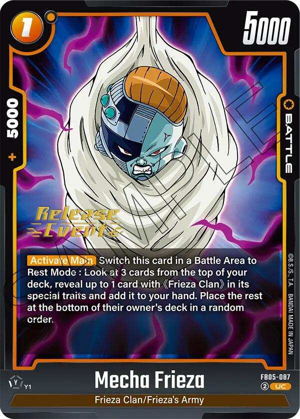 Mecha Frieza [New Adventure Release Event Cards] | Cards and Coasters CA