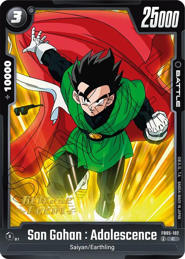 Son Gohan : Adolescence [New Adventure Release Event Cards] | Cards and Coasters CA