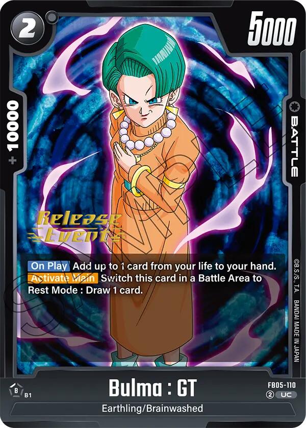 Bulma : GT [New Adventure Release Event Cards] | Cards and Coasters CA