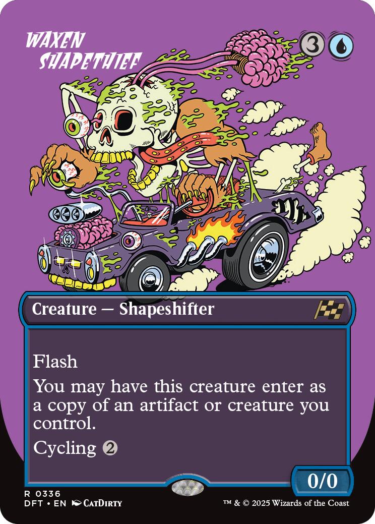 Waxen Shapethief (Borderless) [Aetherdrift] | Cards and Coasters CA