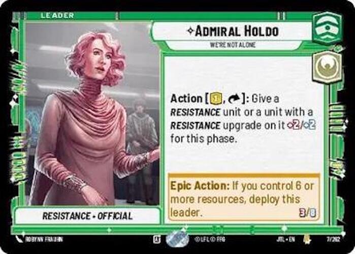 Admiral Holdo - We're Not Alone (007/257) [Jump to Lightspeed] | Cards and Coasters CA