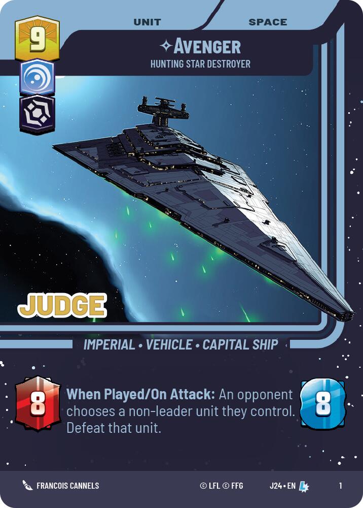 Avenger - Hunting Star Destroyer (1) (1) [Judge Promos] | Cards and Coasters CA