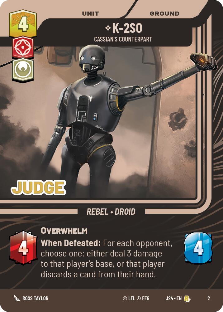 K-2SO - Cassian's Counterpart (2) (2) [Judge Promos] | Cards and Coasters CA