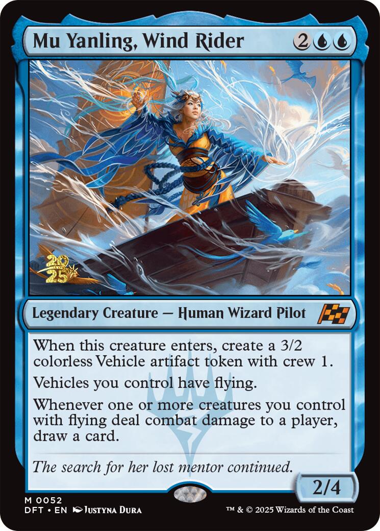 Mu Yanling, Wind Rider [Aetherdrift Prerelease Promos] | Cards and Coasters CA