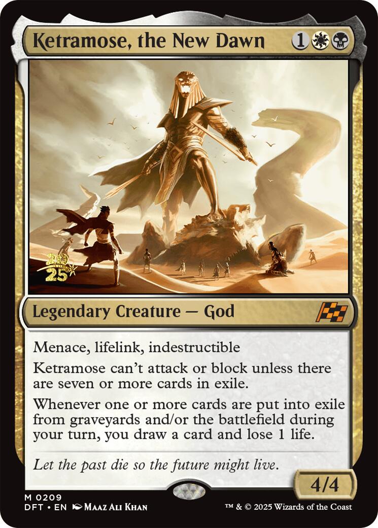 Ketramose, the New Dawn [Aetherdrift Prerelease Promos] | Cards and Coasters CA