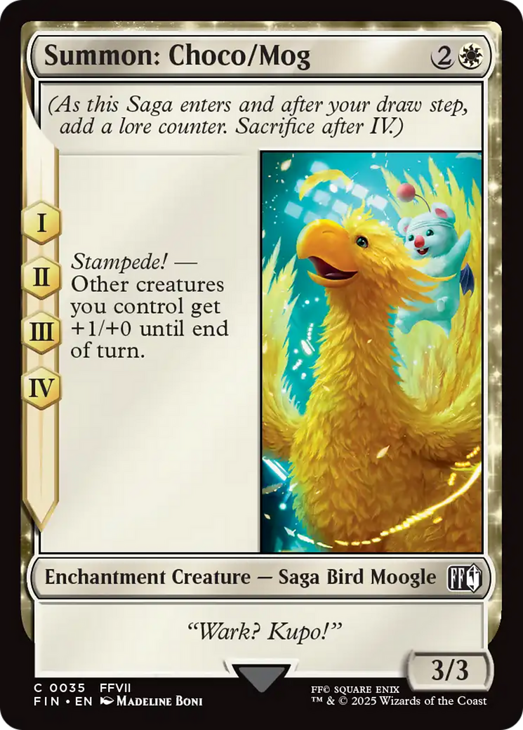 Summon: Choco/Mog [FINAL FANTASY] | Cards and Coasters CA
