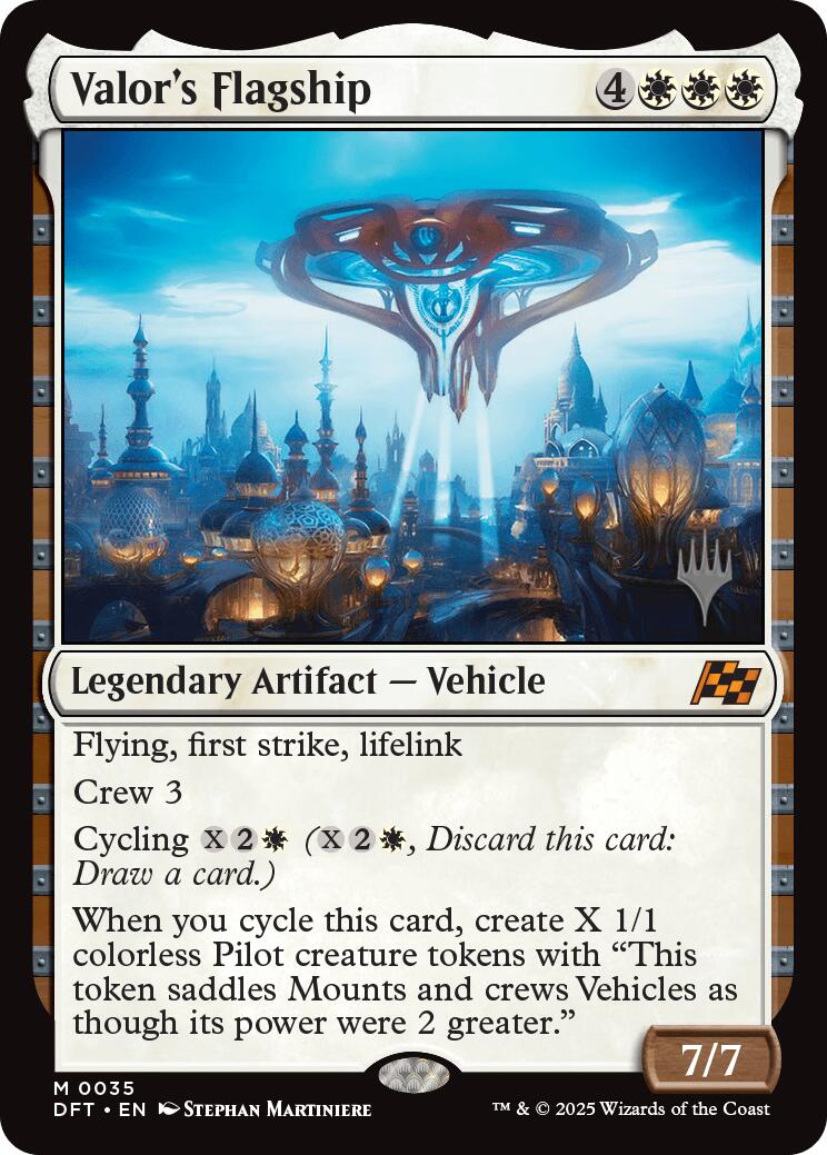 Valor's Flagship [Aetherdrift Promos] | Cards and Coasters CA