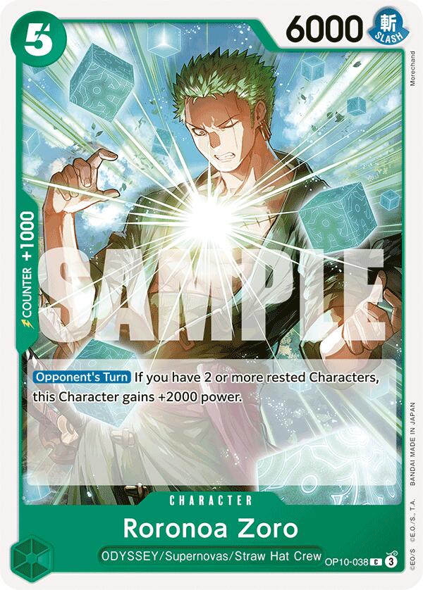 Roronoa Zoro (038) [Royal Blood] | Cards and Coasters CA