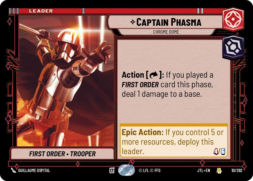 Captain Phasma - Chrome Dome (010/262) (010/257) [Jump to Lightspeed] | Cards and Coasters CA