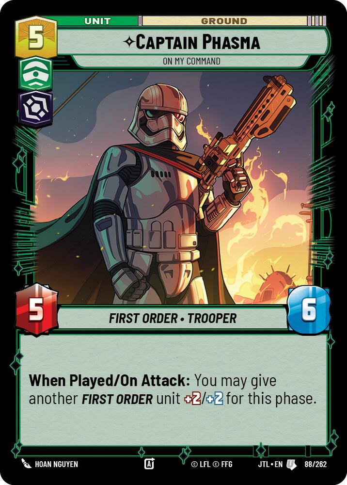 Captain Phasma - On My Command (088/262) (088/257) [Jump to Lightspeed] | Cards and Coasters CA