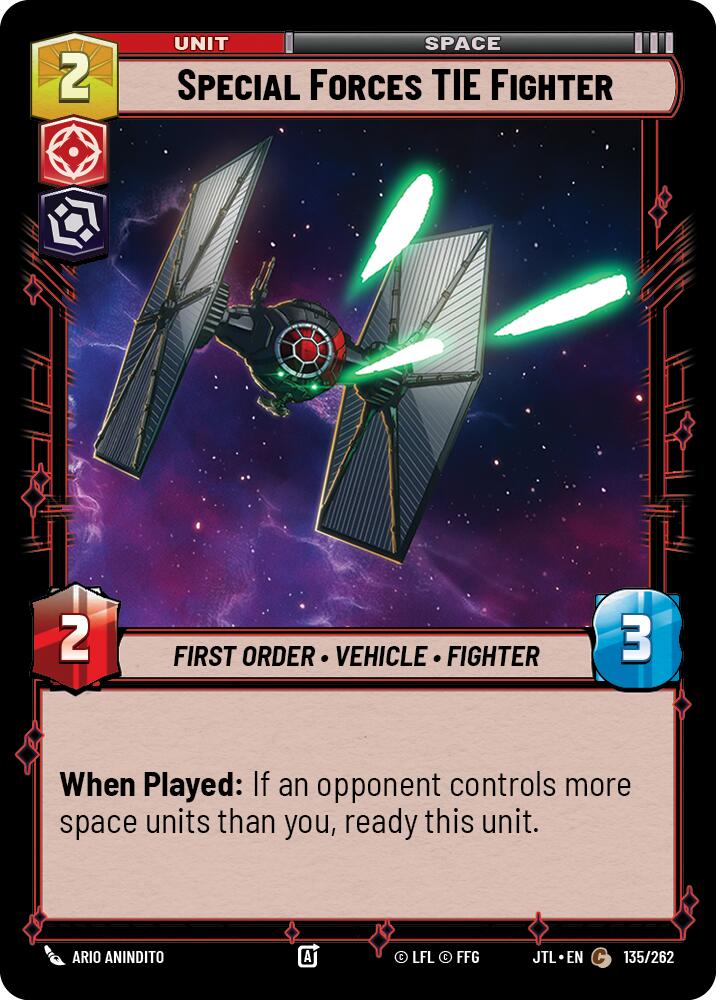Special Forces TIE Fighter (135/262) (135/257) [Jump to Lightspeed] | Cards and Coasters CA