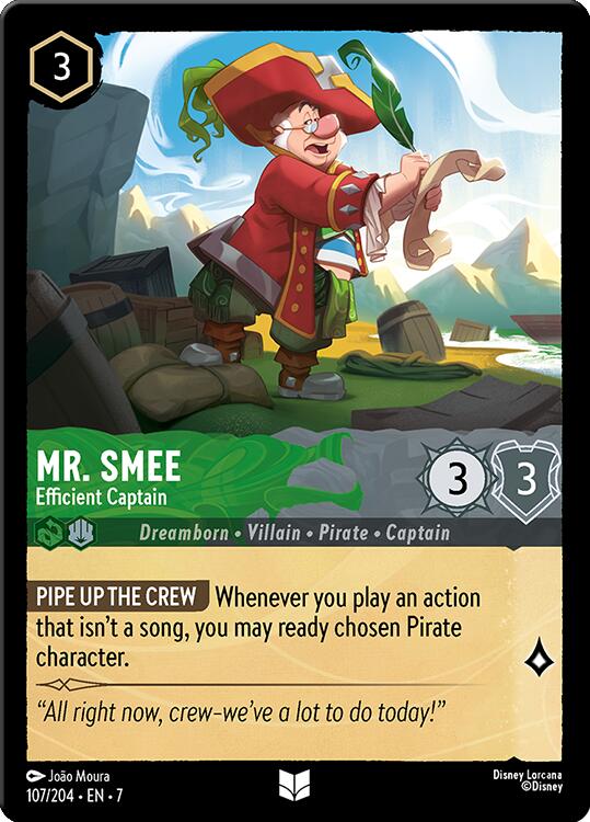 Mr. Smee - Efficient Captain (107/204) [Archazia's Island] | Cards and Coasters CA