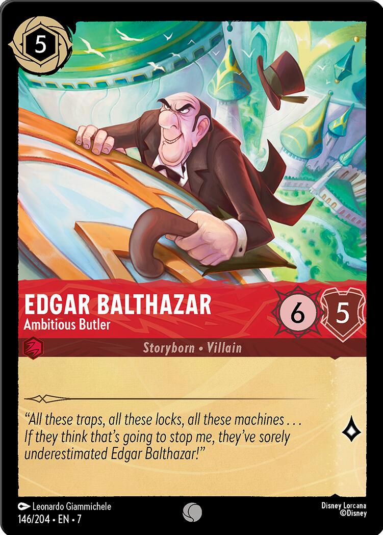 Edgar Balthazar - Ambitious Butler (146/204) [Archazia's Island] | Cards and Coasters CA