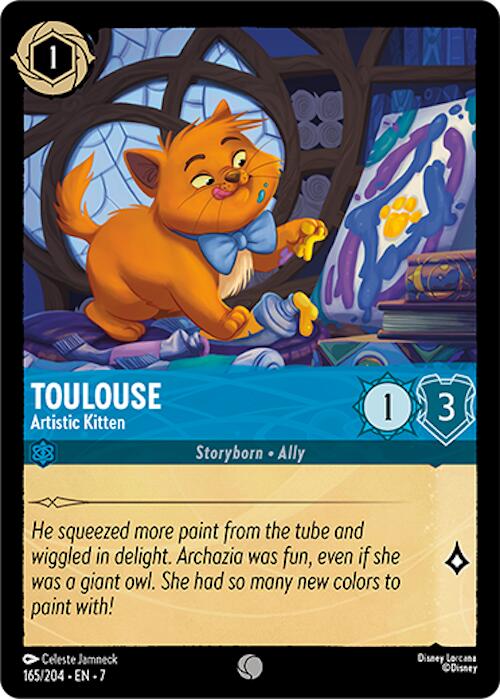Toulouse - Artistic Kitten (165/204) [Archazia's Island] | Cards and Coasters CA