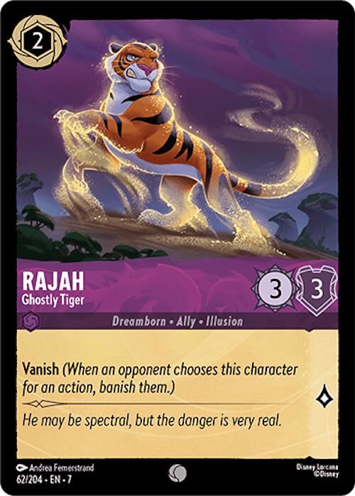 Rajah - Ghostly Tiger (62/204) [Archazia's Island] | Cards and Coasters CA