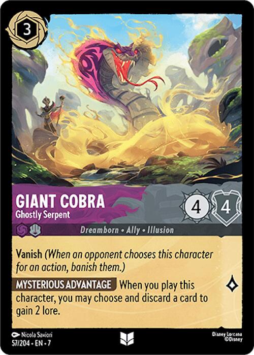 Giant Cobra - Ghostly Serpent (57/204) [Archazia's Island] | Cards and Coasters CA