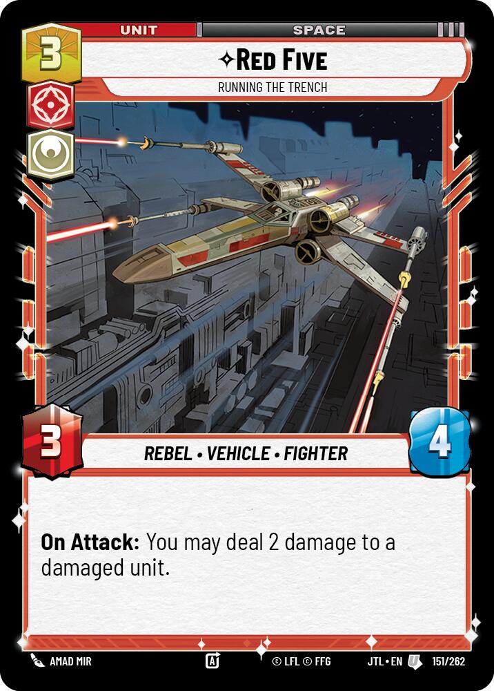 Red Five - Running the Trench (151/262) (151/257) [Jump to Lightspeed] | Cards and Coasters CA