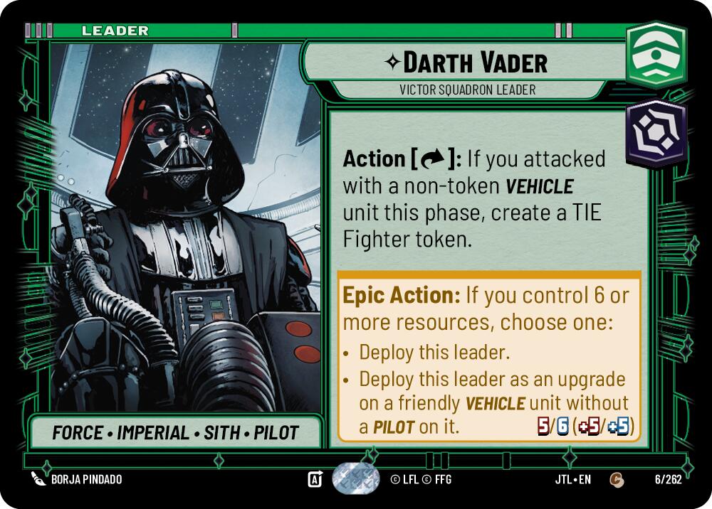 Darth Vader - Victor Squadron Leader (006/262) (006/257) [Jump to Lightspeed] | Cards and Coasters CA