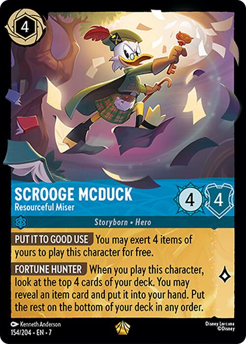 Scrooge McDuck - Resourceful Miser (154/204) [Archazia's Island] | Cards and Coasters CA