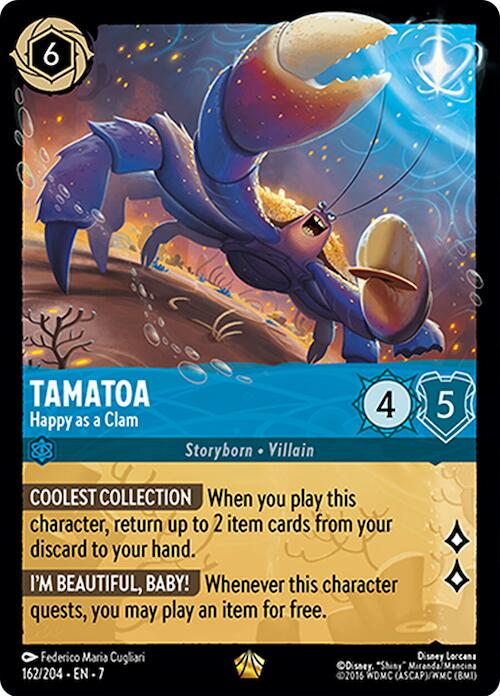 Tamatoa - Happy as a Clam (162/204) [Archazia's Island] | Cards and Coasters CA