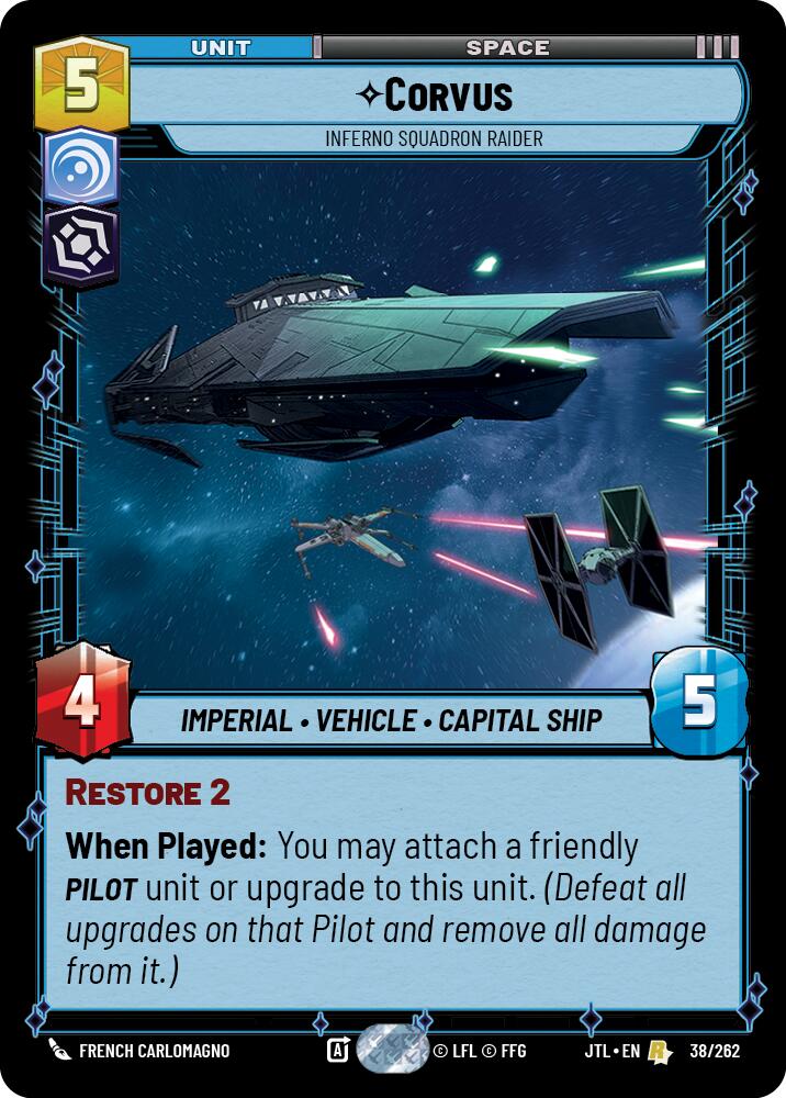 Corvus - Inferno Squadron Raider (038/262) (038/257) [Jump to Lightspeed] | Cards and Coasters CA