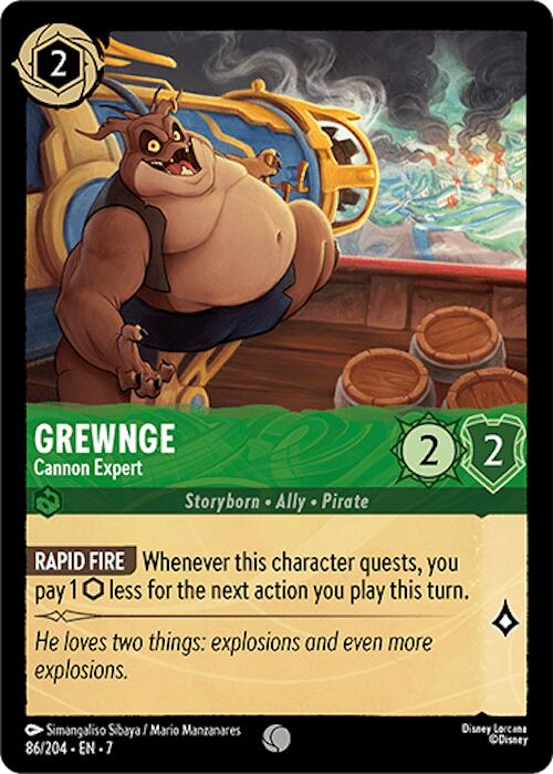 Grewnge - Cannon Expert (86/204) [Archazia's Island] | Cards and Coasters CA