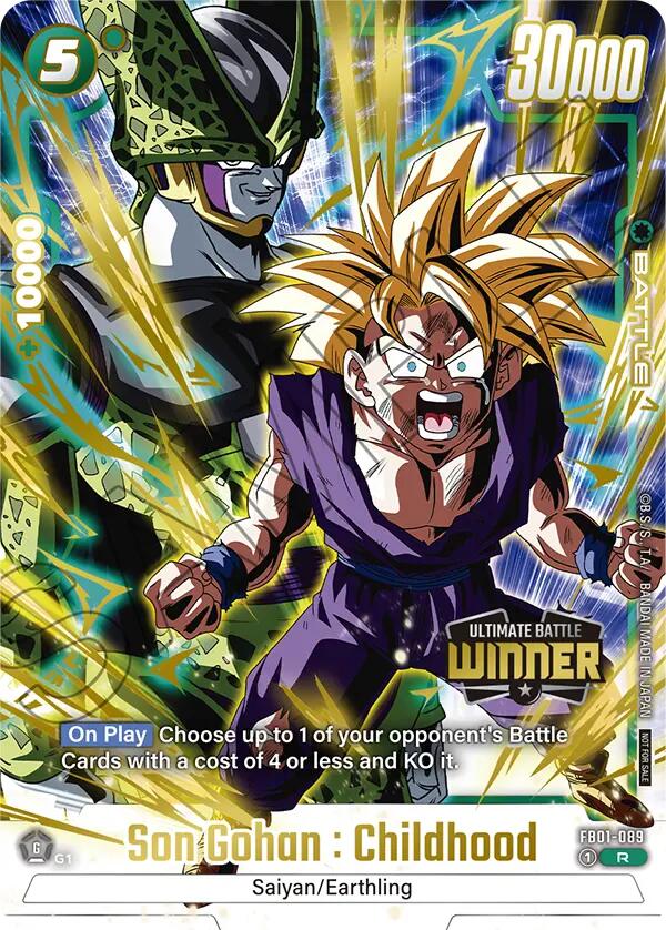 Son Gohan : Childhood (FB01-089) (Ultimate Battle Winner) [Tournament and Championship Promos] | Cards and Coasters CA