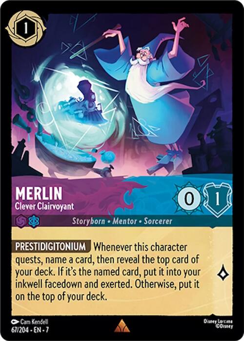 Merlin - Clever Clairvoyant (67/204) [Archazia's Island] | Cards and Coasters CA