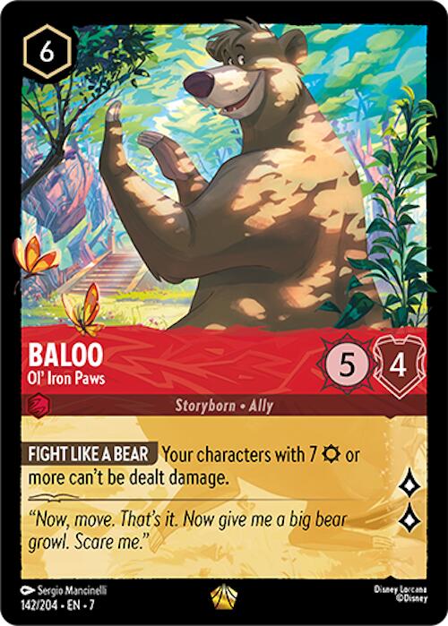 Baloo - Ol' Iron Paws (142/204) [Archazia's Island] | Cards and Coasters CA