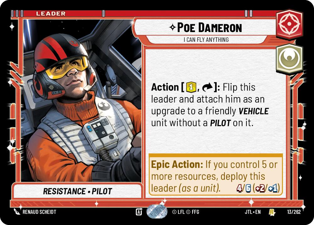 Poe Dameron - I Can Fly Anything (013/262) (013/257) [Jump to Lightspeed] | Cards and Coasters CA