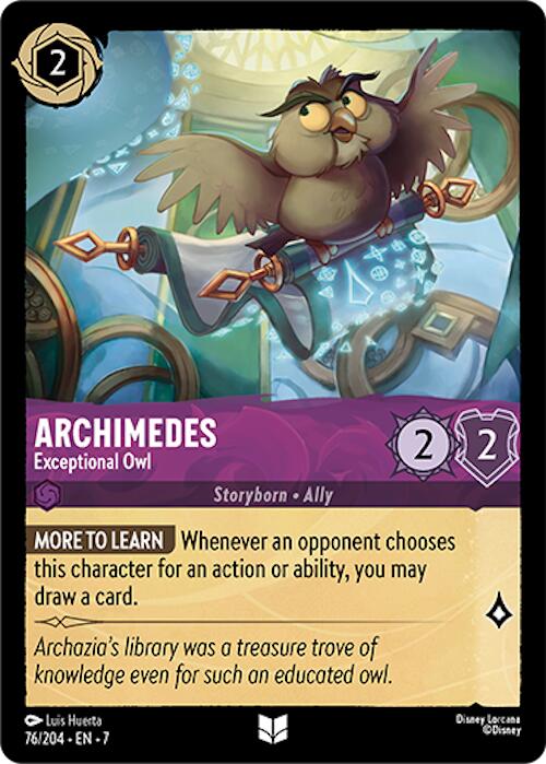 Archimedes - Exceptional Owl (76/204) [Archazia's Island] | Cards and Coasters CA