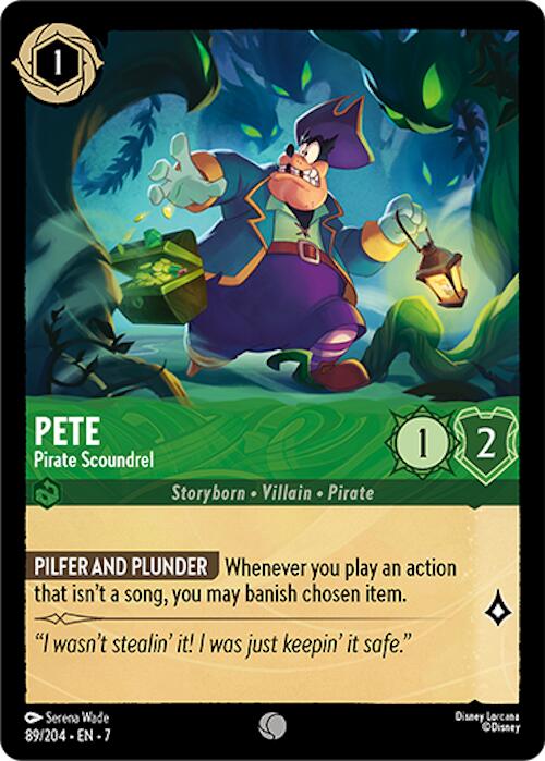Pete - Pirate Scoundrel (89/204) [Archazia's Island] | Cards and Coasters CA