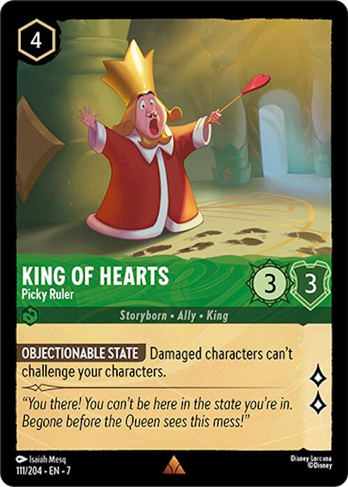 King of Hearts - Picky Ruler (111/204) [Archazia's Island] | Cards and Coasters CA