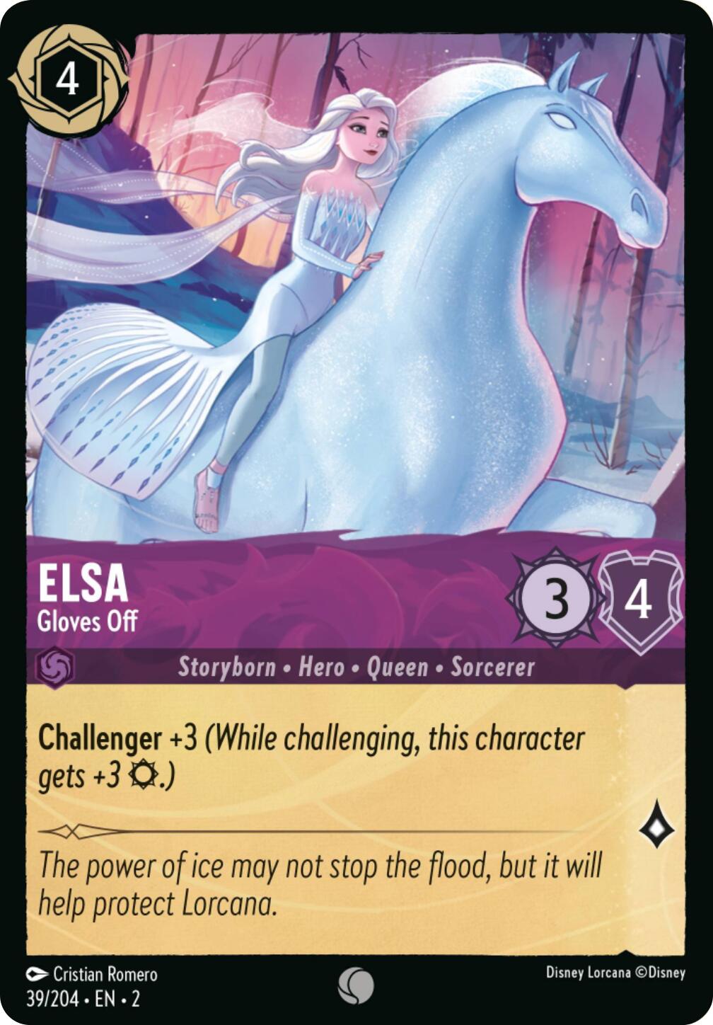 Elsa - Gloves Off (Errata Version) (39/204) [Rise of the Floodborn] | Cards and Coasters CA