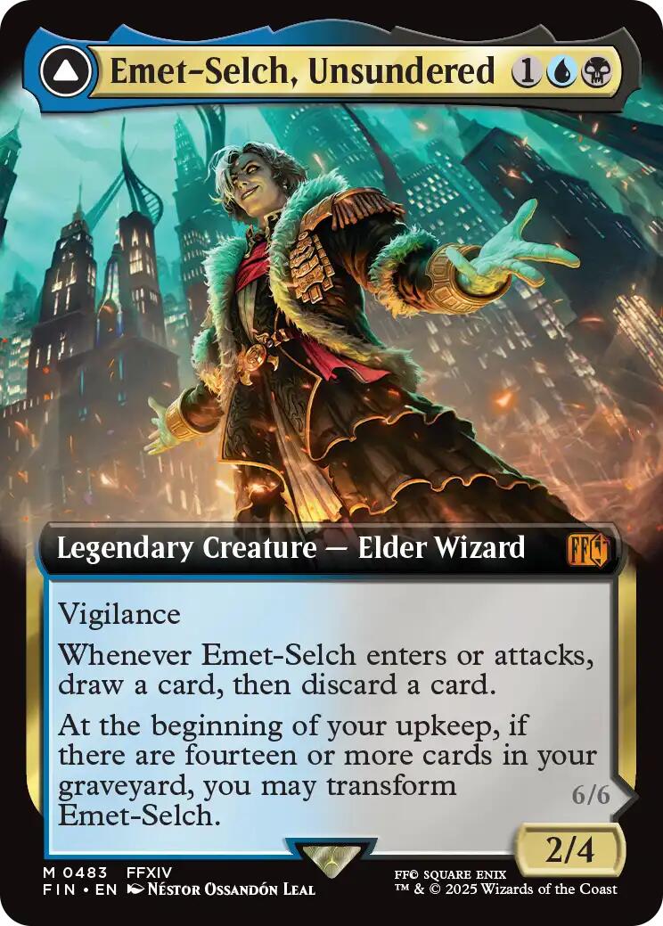 Emet-Selch, Unsundered // Hades, Sorcerer of Eld (Extended Art) [FINAL FANTASY] | Cards and Coasters CA