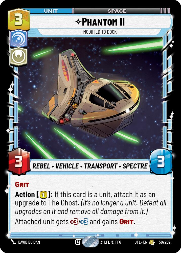 Phantom II - Modified to Dock (050/262) (050/257) [Jump to Lightspeed] | Cards and Coasters CA