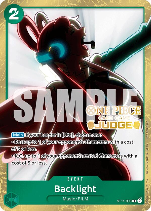 Backlight (Judge Pack Vol. 5) [One Piece Promotion Cards] | Cards and Coasters CA