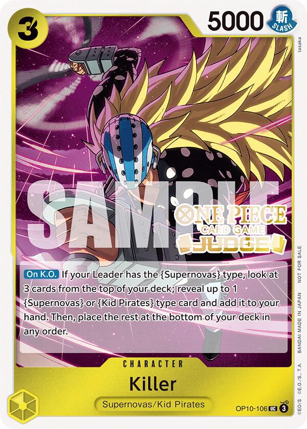 Killer (Judge Pack Vol. 5) [One Piece Promotion Cards] | Cards and Coasters CA