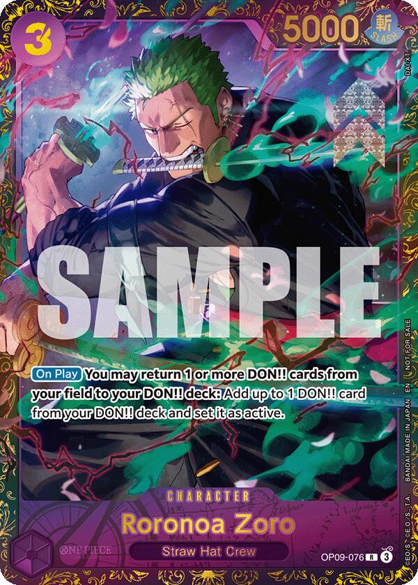 Roronoa Zoro (Championship 25-26 Regionals Season 1) [One Piece Promotion Cards] | Cards and Coasters CA