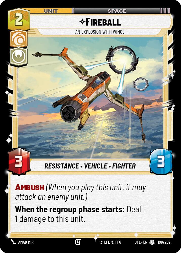 Fireball - An Explosion With Wings (198/262) (198/257) [Jump to Lightspeed] | Cards and Coasters CA