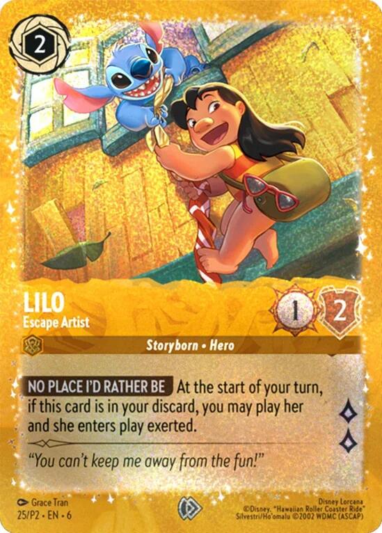 Lilo - Escape Artist (25) [Promo Cards] | Cards and Coasters CA