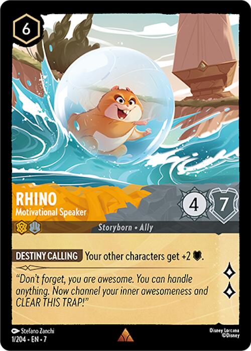 Rhino - Motivational Speaker (1/204) [Archazia's Island] | Cards and Coasters CA