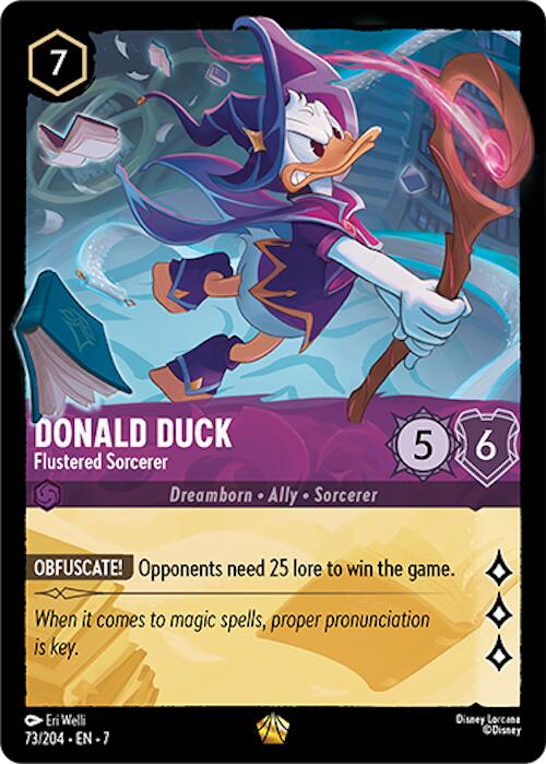 Donald Duck - Flustered Sorcerer (73/204) [Archazia's Island] | Cards and Coasters CA