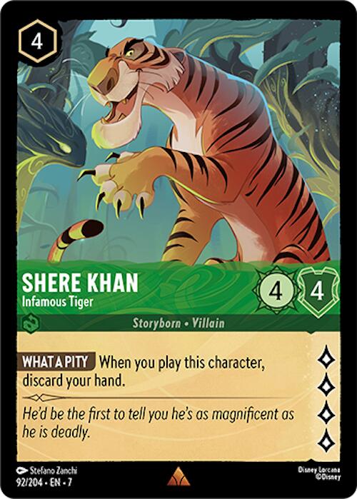 Shere Khan - Infamous Tiger (92/204) [Archazia's Island] | Cards and Coasters CA