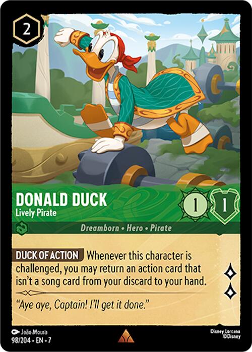Donald Duck - Lively Pirate (98/204) [Archazia's Island] | Cards and Coasters CA